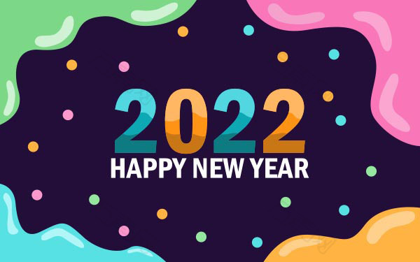 2022炫彩新年海报