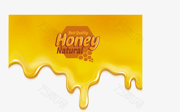 金黄色流淌的蜂蜜