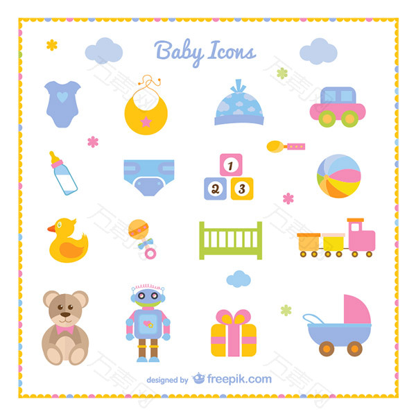 婴儿用品和玩具图标