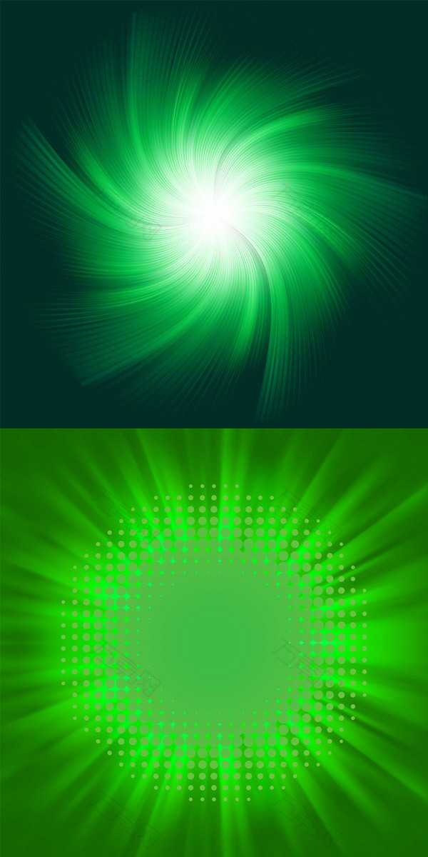 绿色放射光束背景