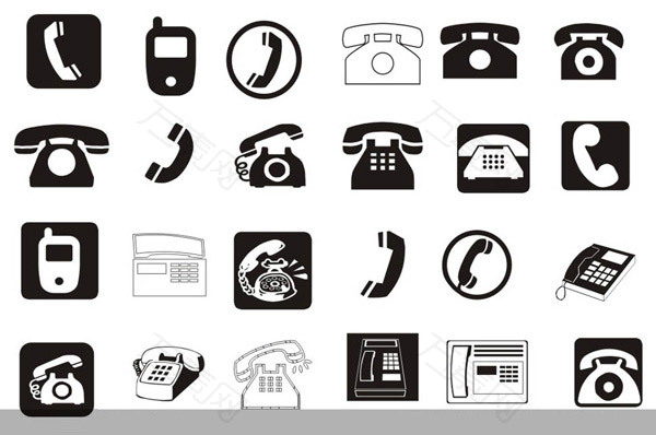 各种电话标志