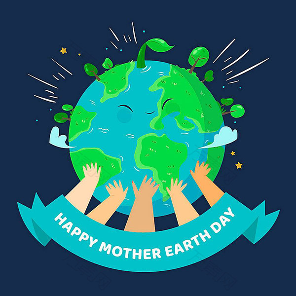地球母亲日绿色环保梦