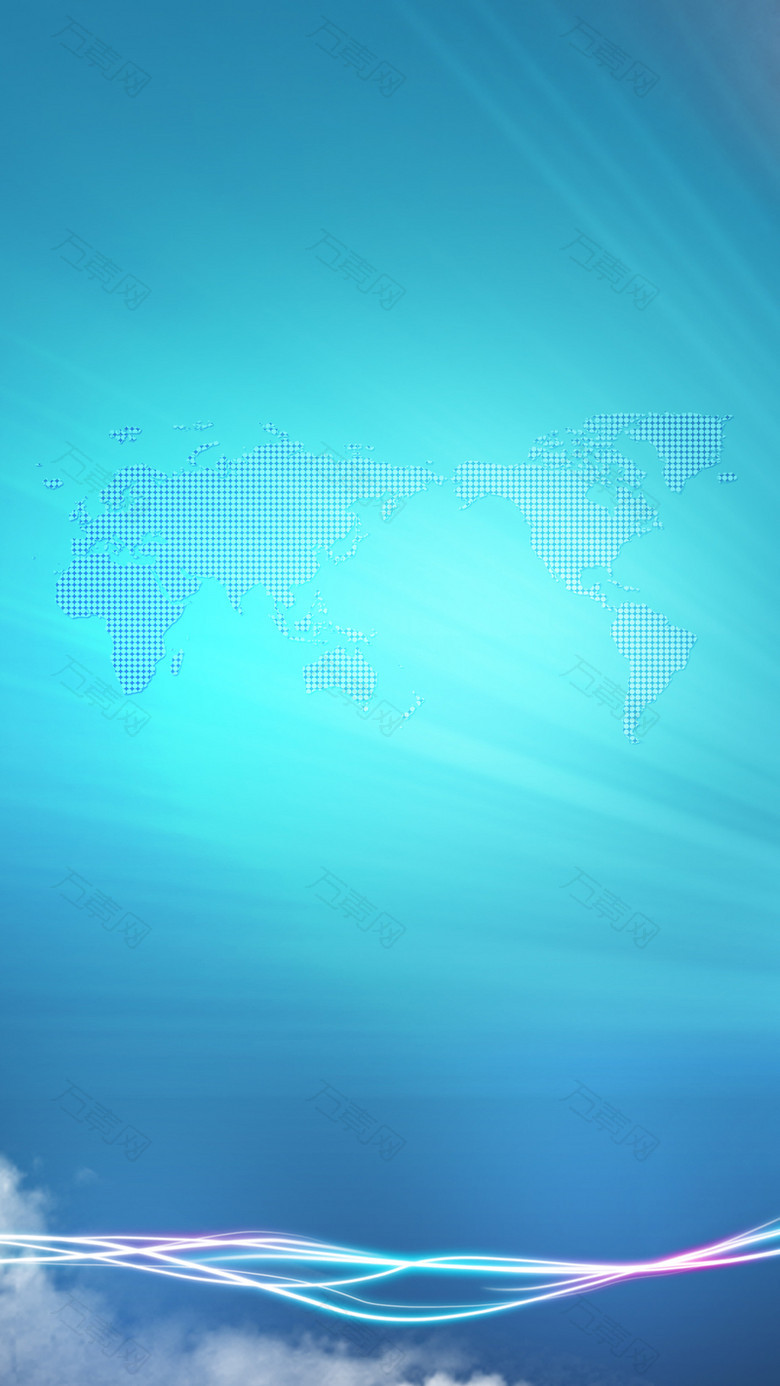 蓝色商务科技地图背景