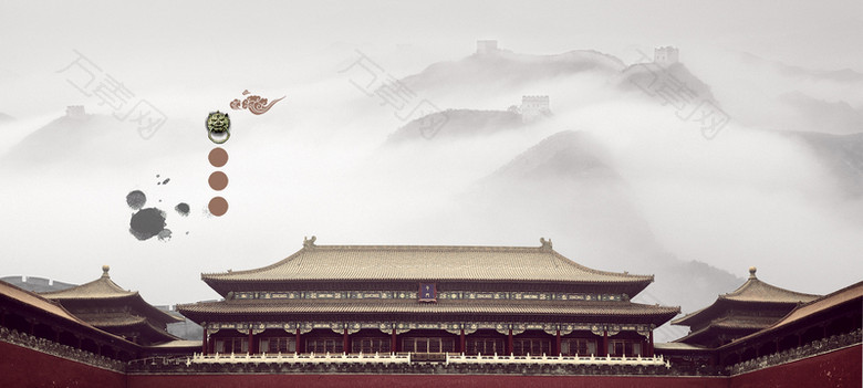中国风古典建筑背景