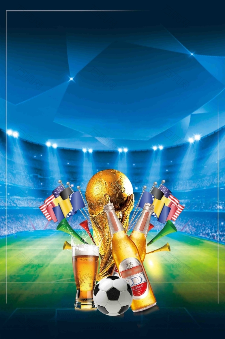 2018激情世界杯国际足球比赛宣传海报