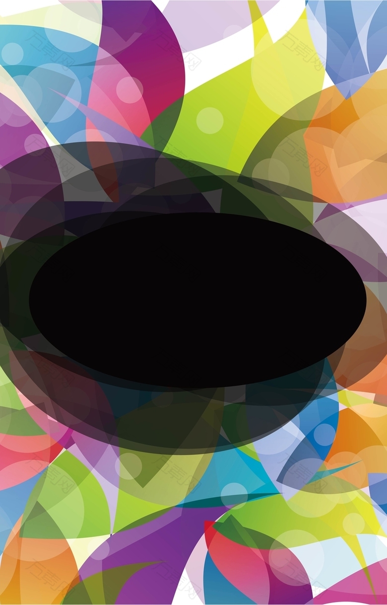 色彩斑斓上的黑色圆圈背景素材