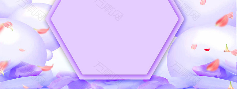 紫色炫酷扁平几何背景banner