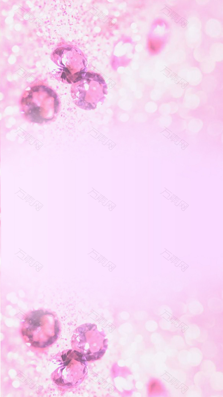 粉色浪漫唯美钻石珠宝背景素材