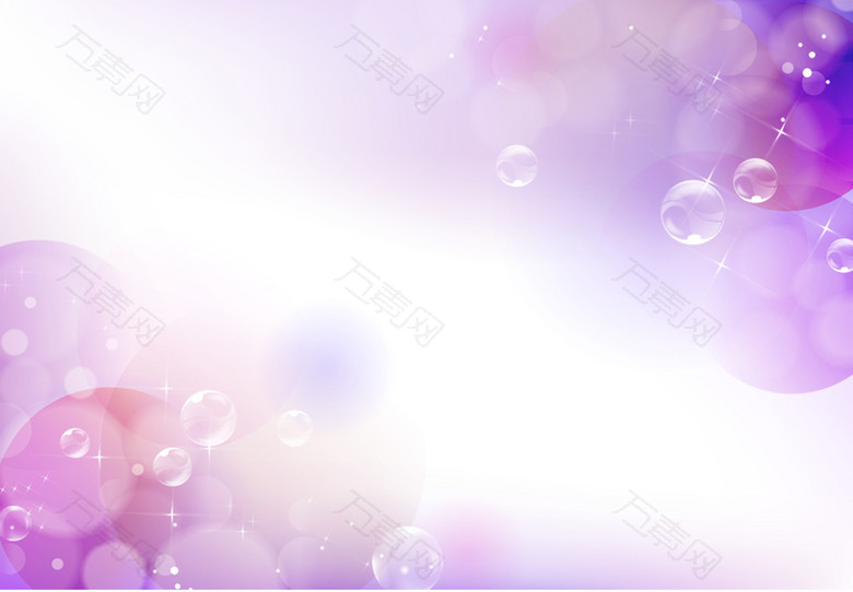 紫色卡通圆圈泡泡背景