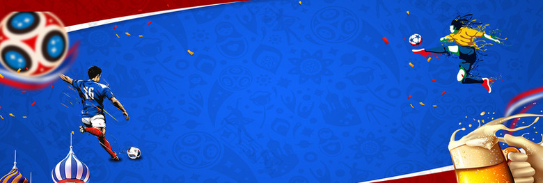 世界杯足球简约时尚banner背景
