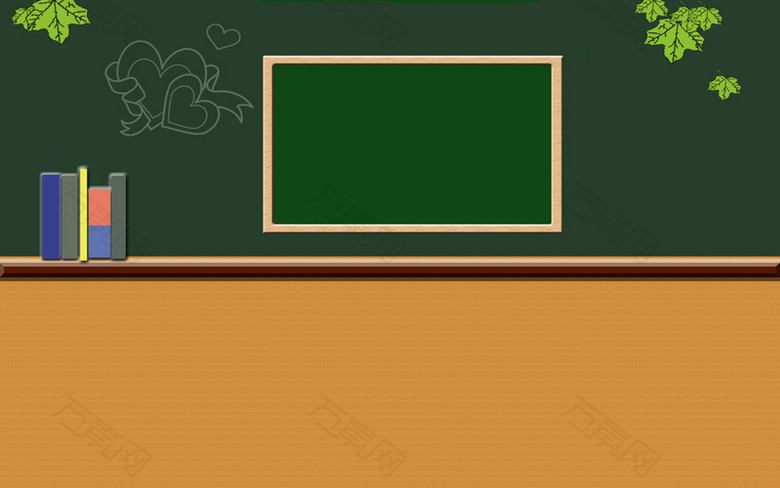 感恩节教师节黑板清新绿色背景