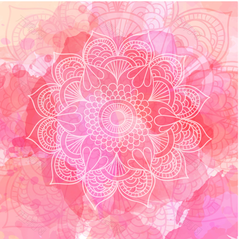 粉色花纹素材背景