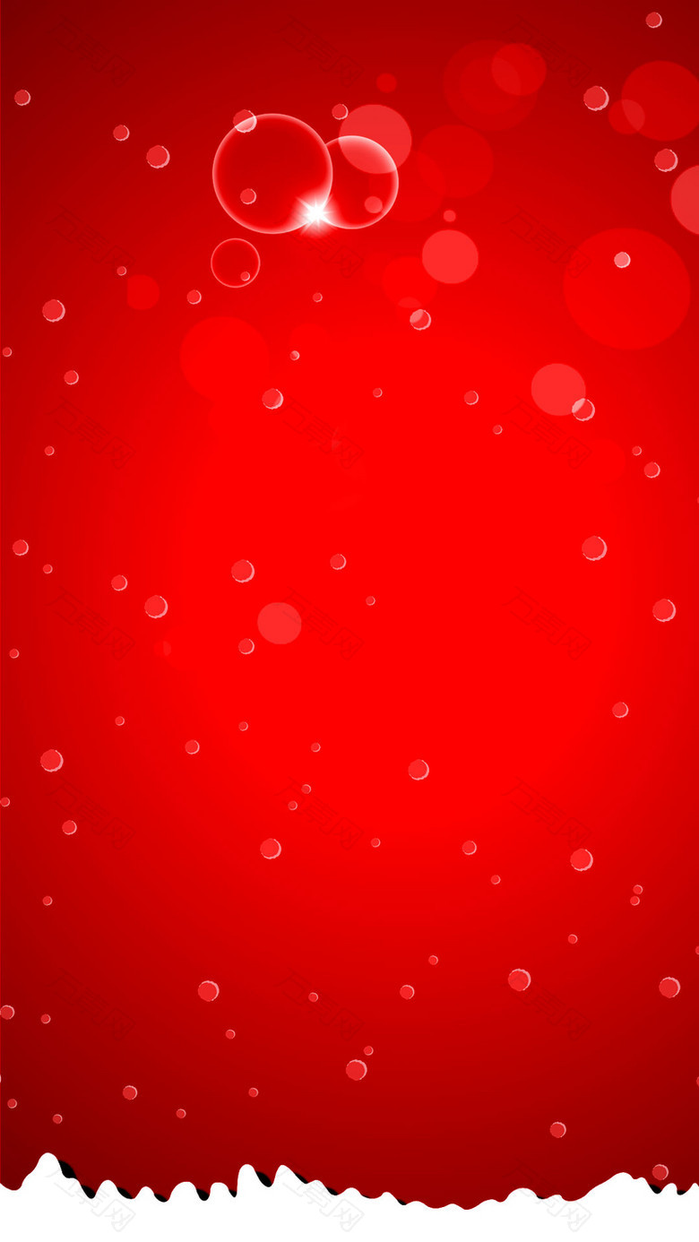 圣诞节梦幻红色背景PSD分层H5背景