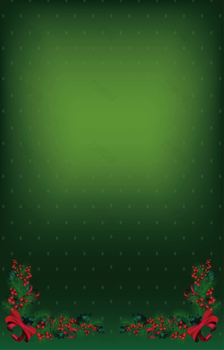 绿色花朵圣诞节背景素材