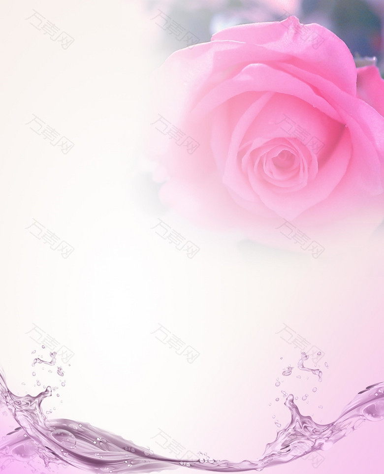 母亲节温馨花卉粉色海报背景