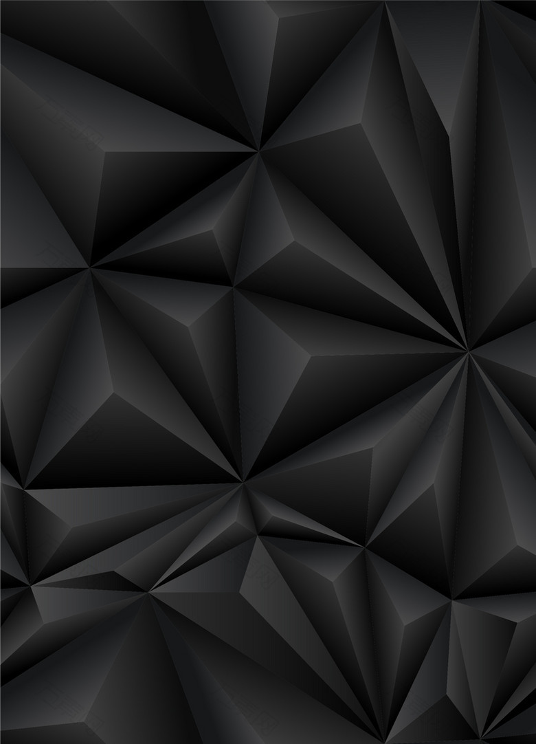 黑色不规则几何纹理背景