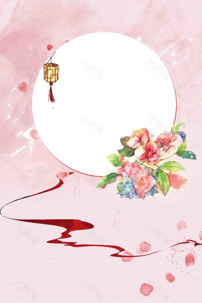 中国风浪漫七夕情人节海报背景模板
