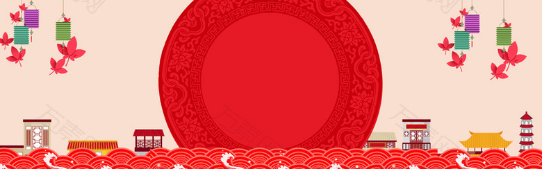 春节新年中国风电商海报背景