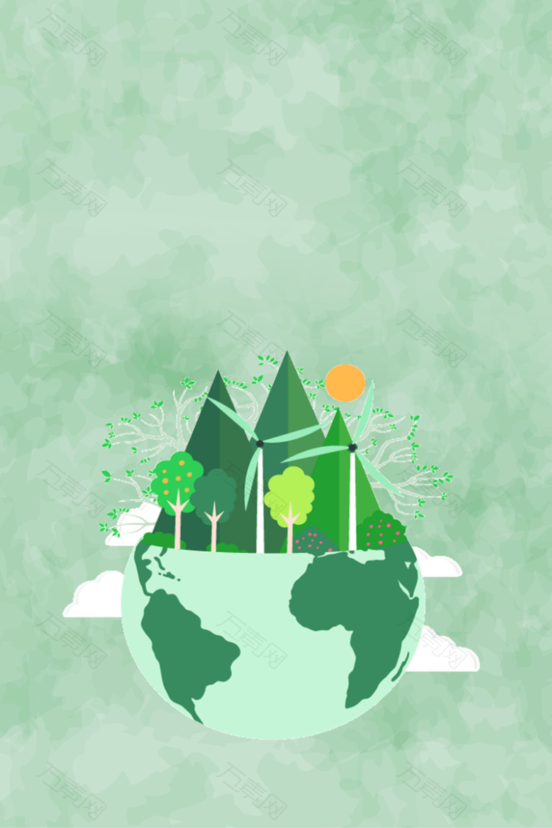 绿色312植树节环保海报