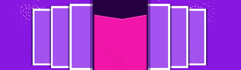 时尚单品促销季几何紫色banner