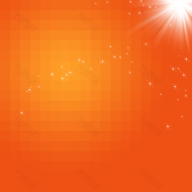 橙色多边形星光背景
