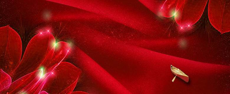 开业仪式大气红色花瓣背景