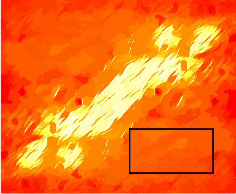 水彩橙色火焰渐变文艺背景素材