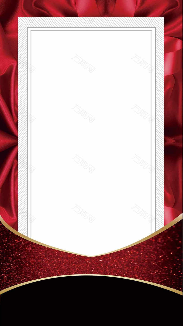 红色丝绸开业贺卡H5背景素材