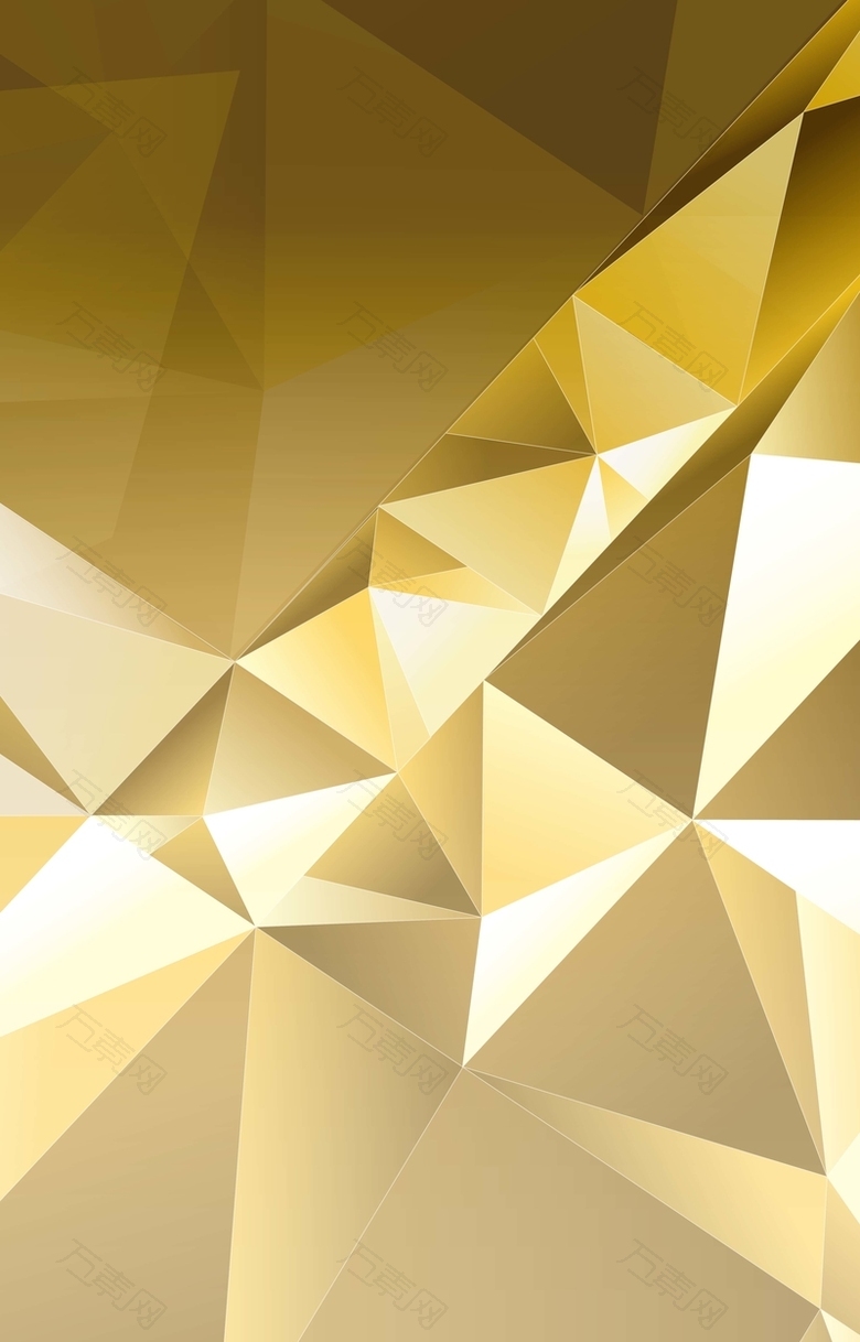 金黄色不规则立体几何背景素材