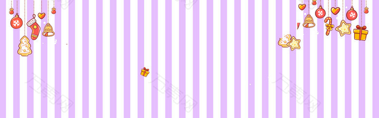 紫色手绘淘宝天猫2017圣诞节促销海报PSD分层