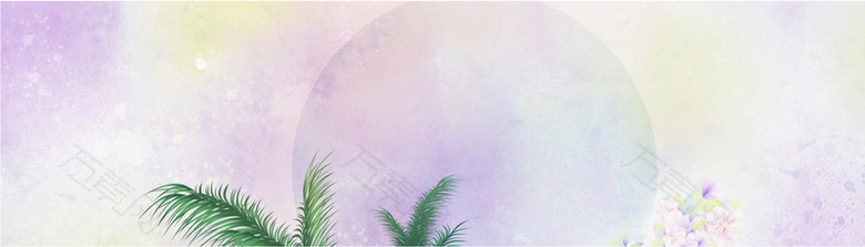 淘宝夏季服装促销清新淡紫色海报背景