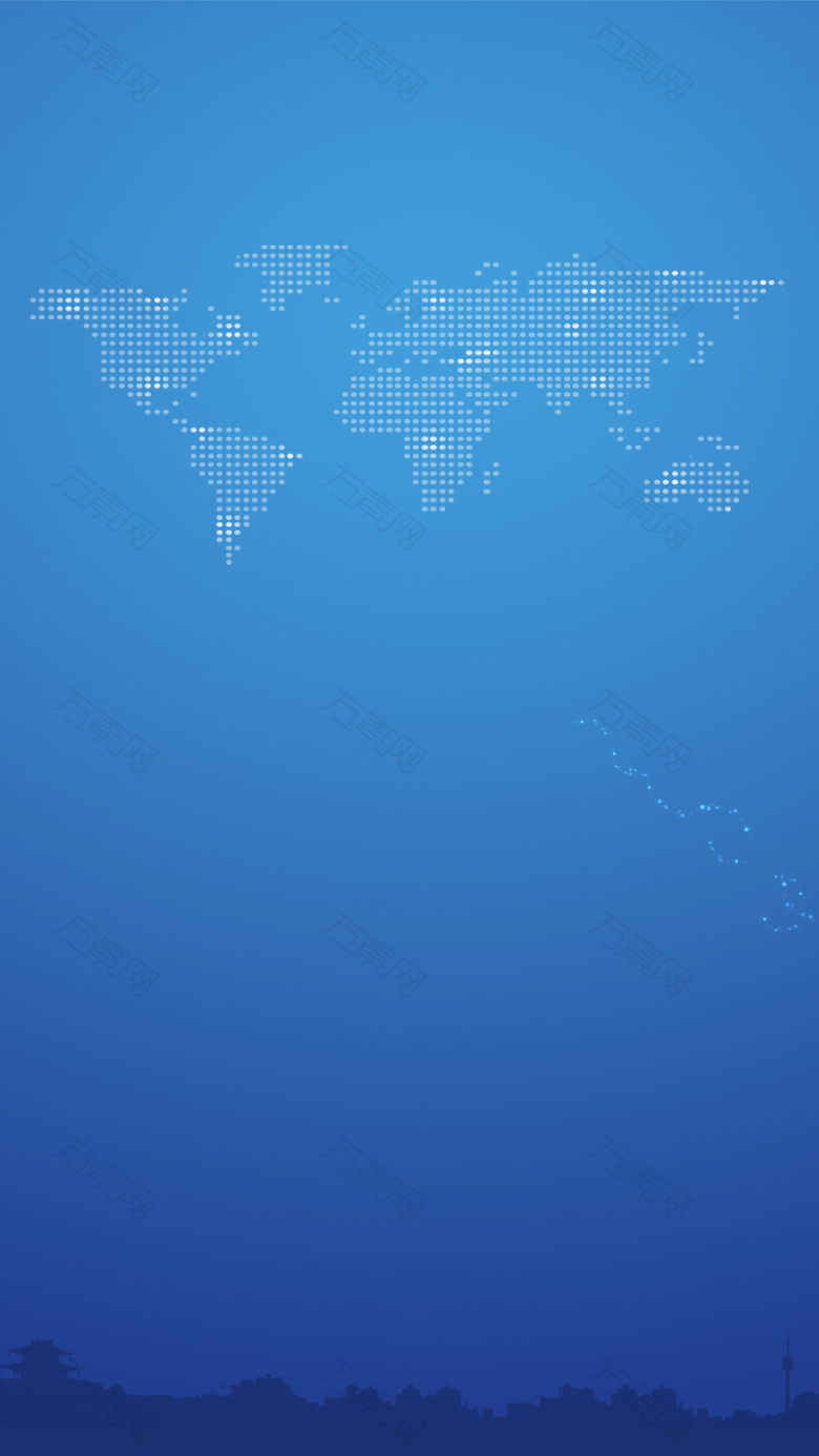 互联网创新论坛蓝色世界地图H5背景