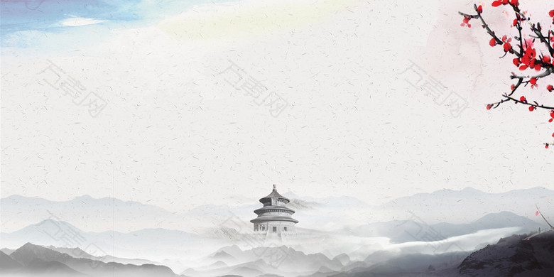 中国风道德讲堂宣传展板设计图素材