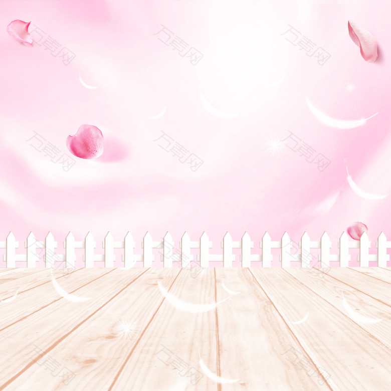 粉色花瓣主图背景素材