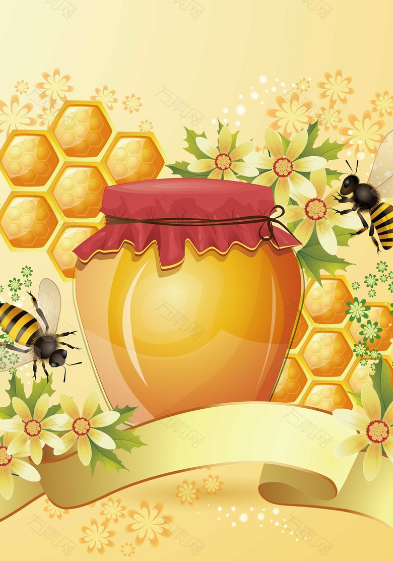 蜂蜜背景装饰