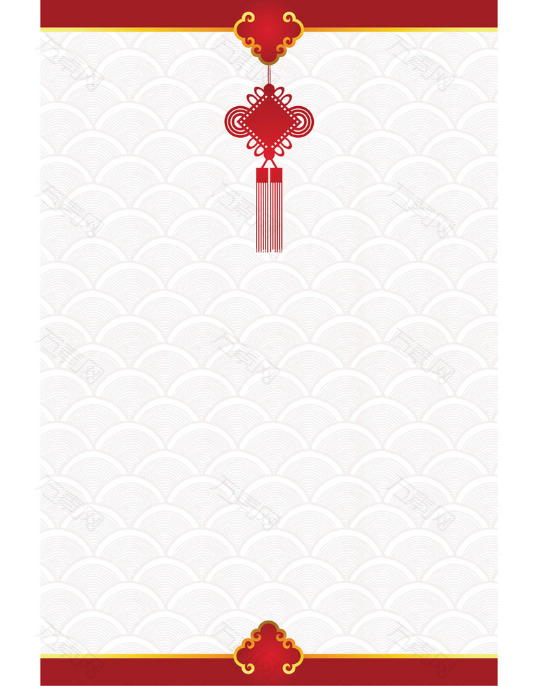 红色喜庆传统元素花纹纹理平面广告