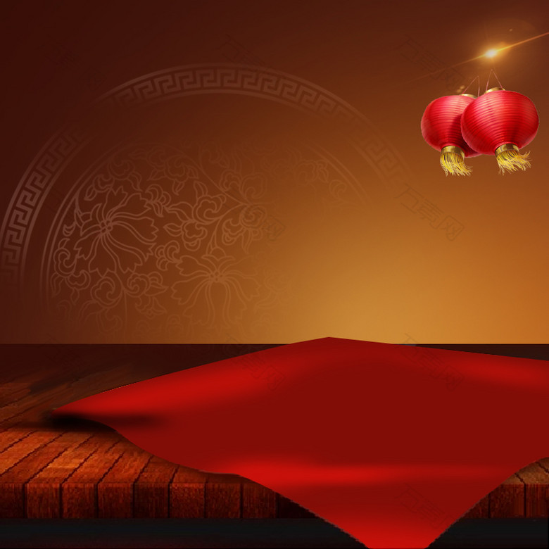 中国风红色灯笼淘宝主图背景