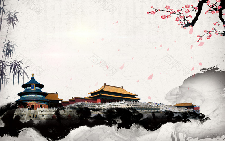 旅游海报之北京印象海报背景素材