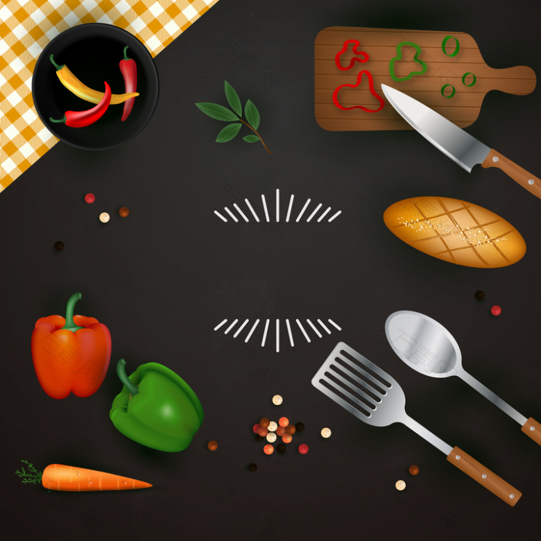 厨房蔬菜海报背景图