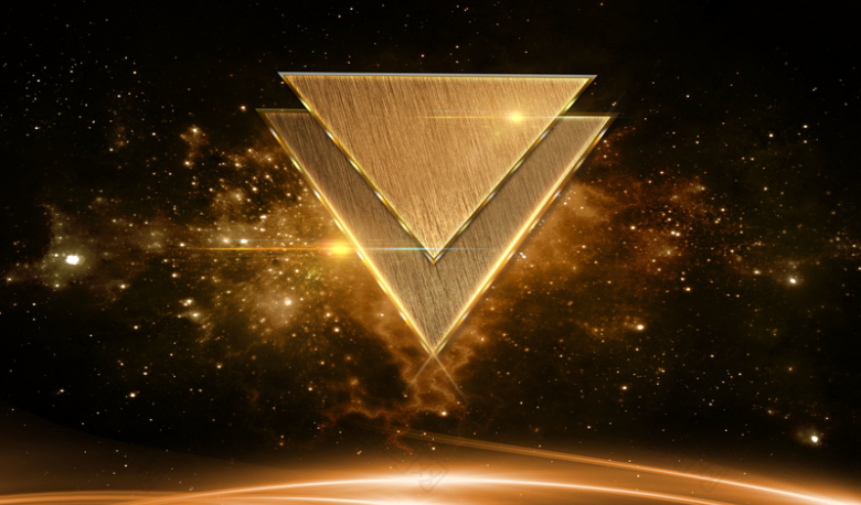 黄金三角形海报背景