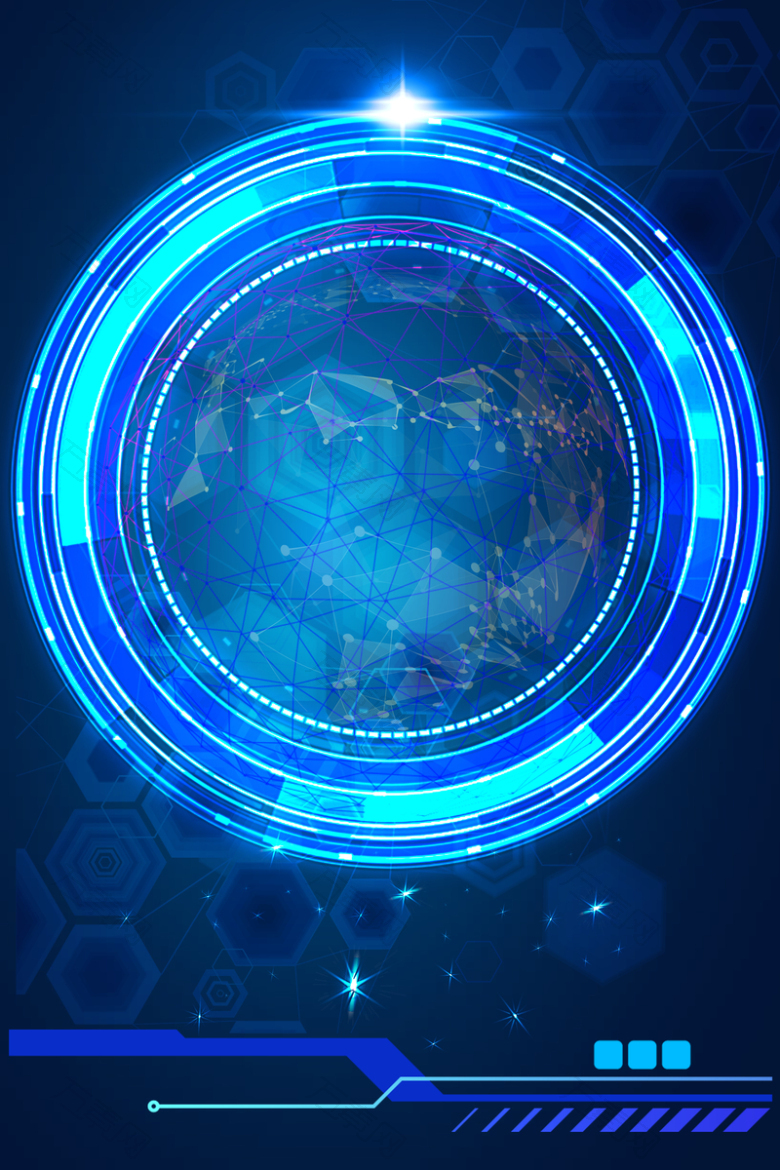 蓝色科技圆圈背景设计
