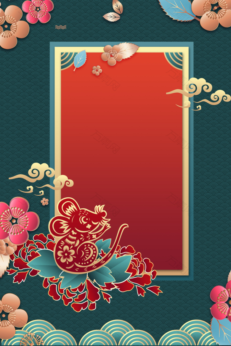 鼠年新年春节背景图