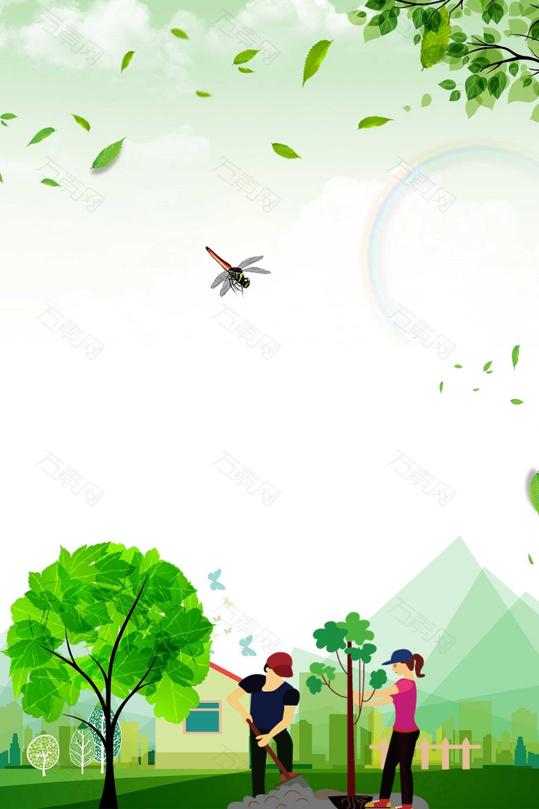 绿色保护地球植树节公益广告