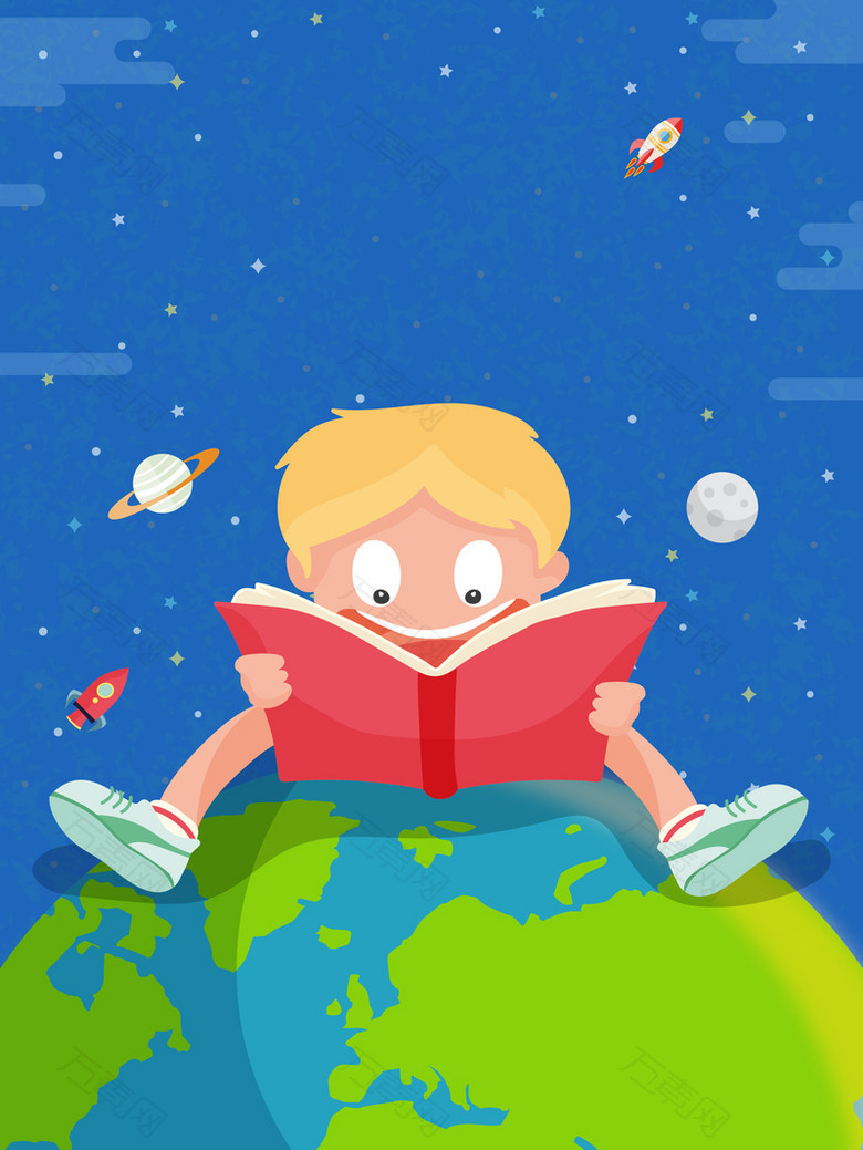 国际儿童读书日海报背景素材