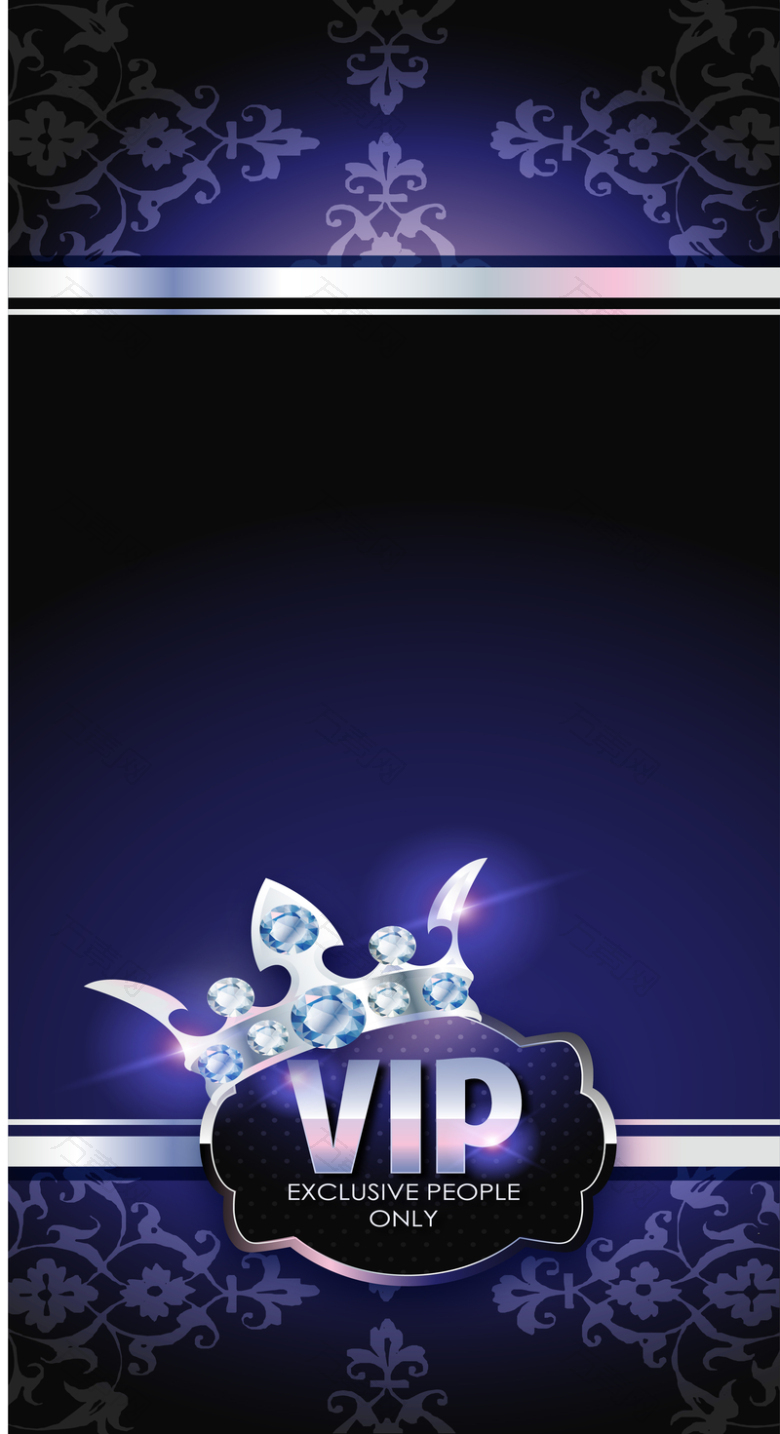梦幻皇冠VIP卡片背景素材