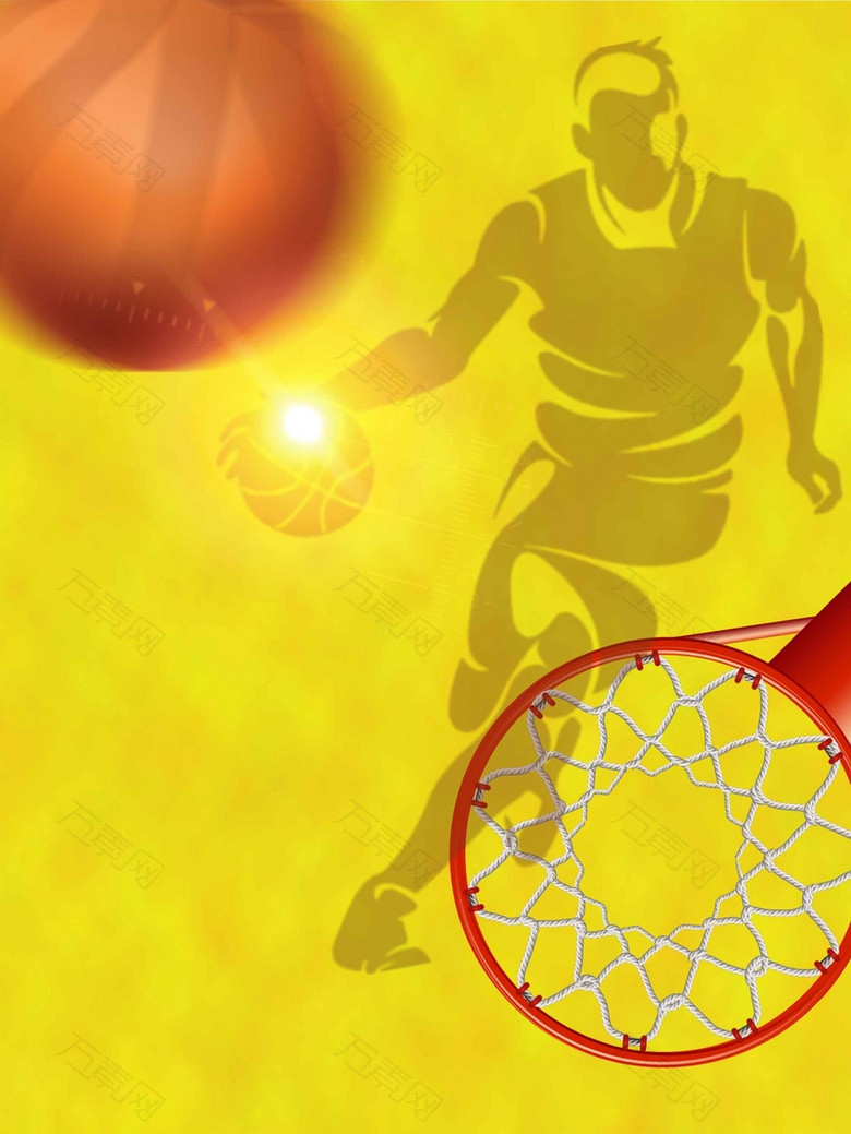 篮球训练营宣传招生海报背景模板