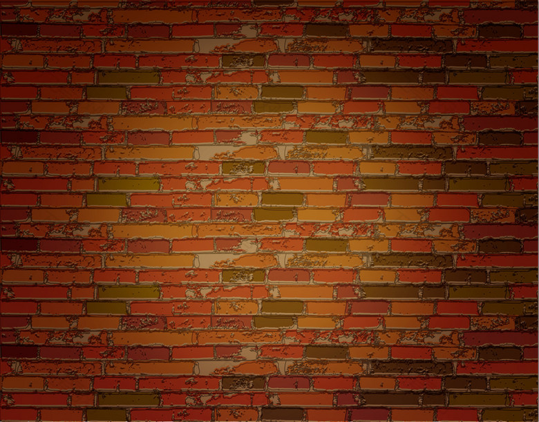 红砖墙体矢量背景素材
