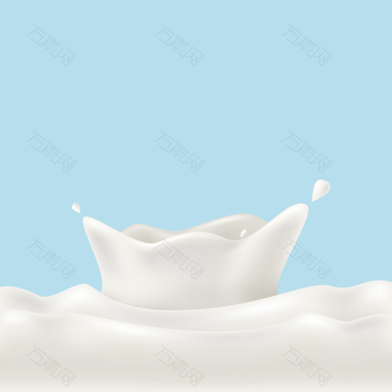 牛奶水滴喷溅质感广告背景素材