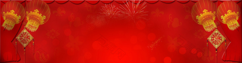新年红色喜庆灯笼背景