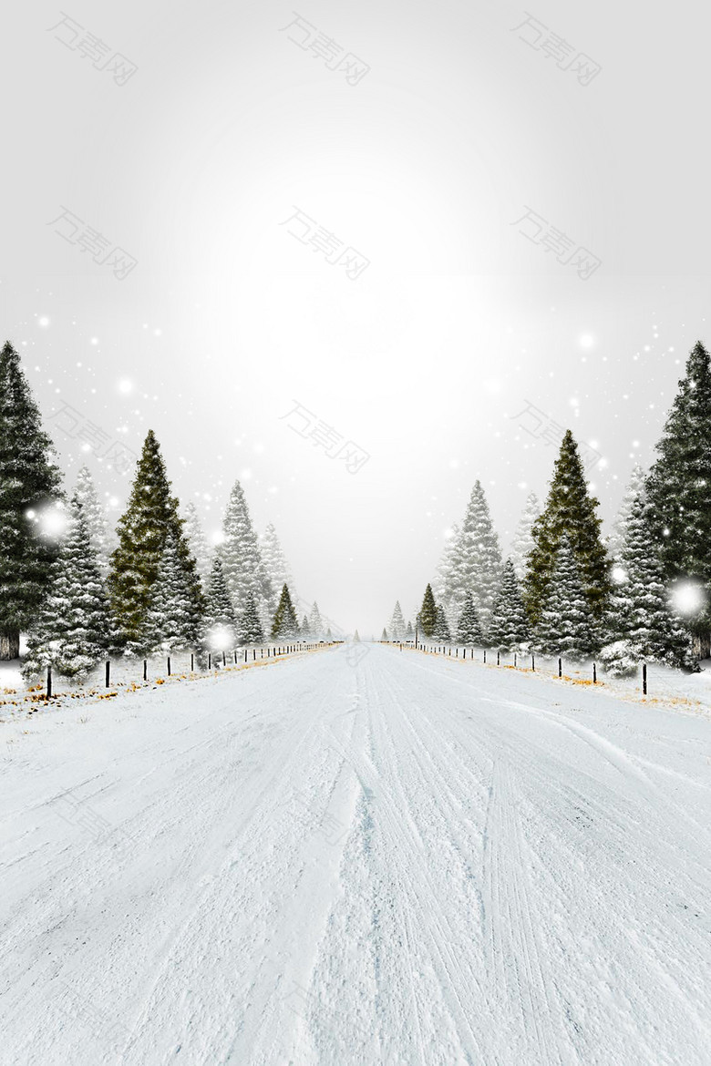 冬天雪季海报背景